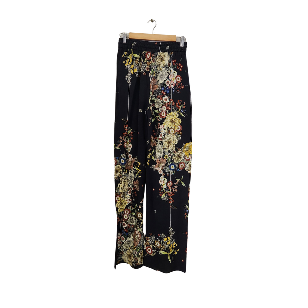 ZARA Black Floral Printed Pants, Pre Loved