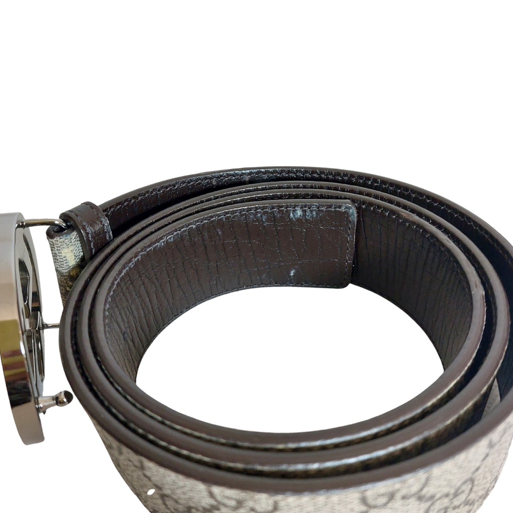 Gucci Men's GG Supreme Leather Belt