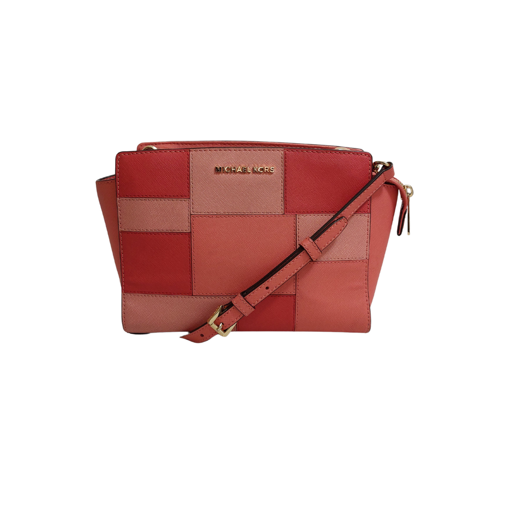 MICHAEL Michael Kors Pink Patchwork Leather Selma Shoulder Bag