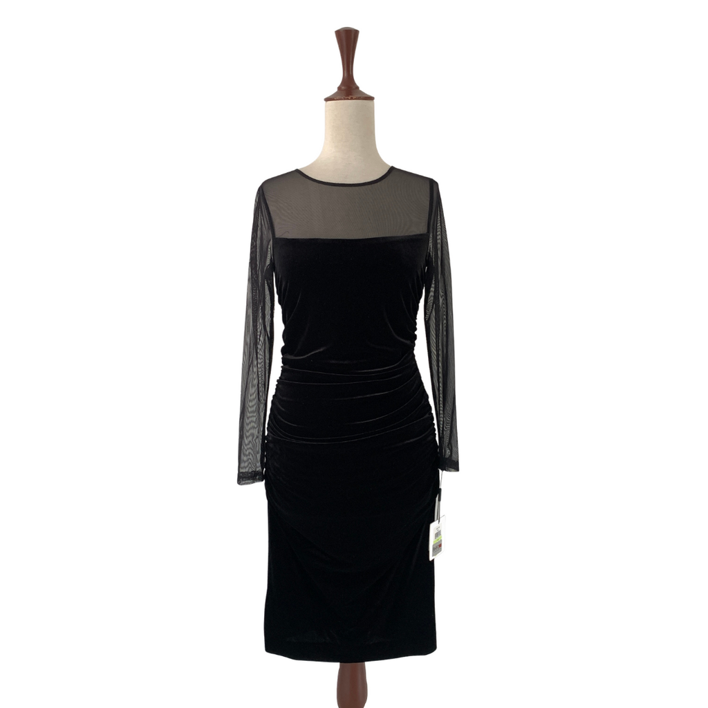 Calvin klein deals black velvet dress