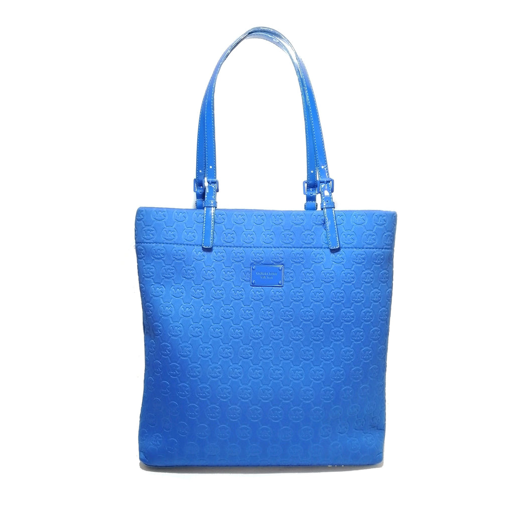 Michael Kors Monogram Cobalt Blue Neoprene Tote Pre Loved