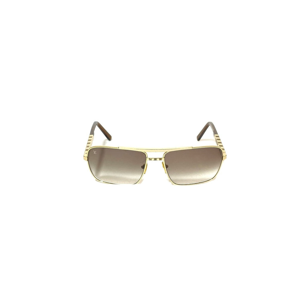LOUIS VUITTON Attitude Sunglasses Z0259U Gold/Brown