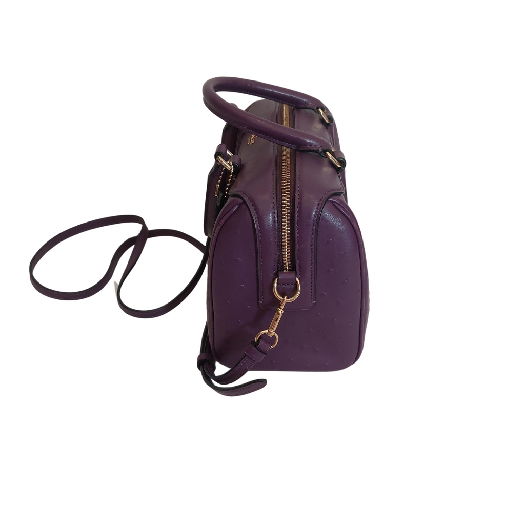 Coach Purple Leather Small Rowan Crossbody Handbag | Pre Loved |