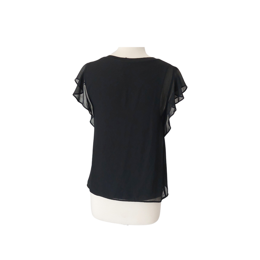 ZARA Black Cap-sleeves Top | Gently Used |