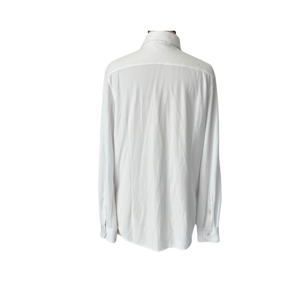 Murano Men's White Dri-fit Performance Collared Shirt | Brand New |