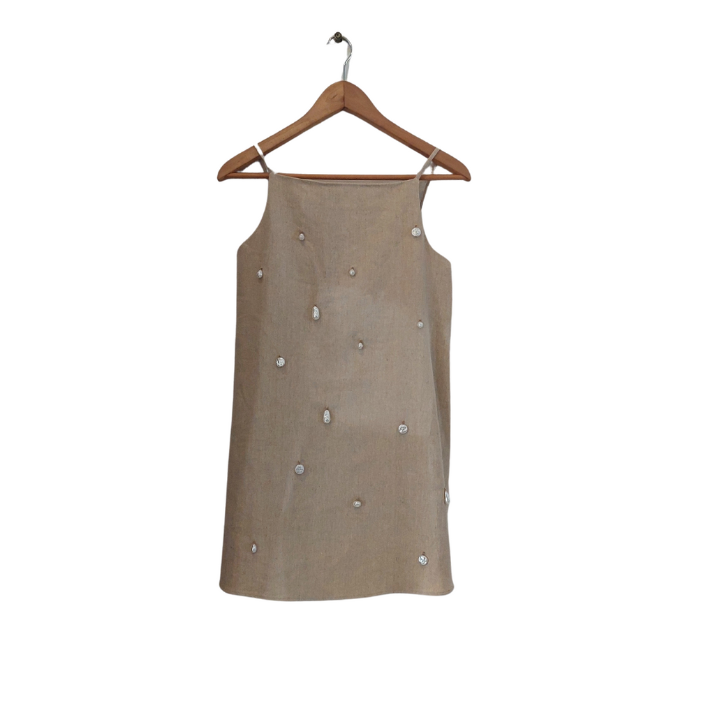 ZARA Hanging Pearls Sleeveless Short Dress | Brand New |
