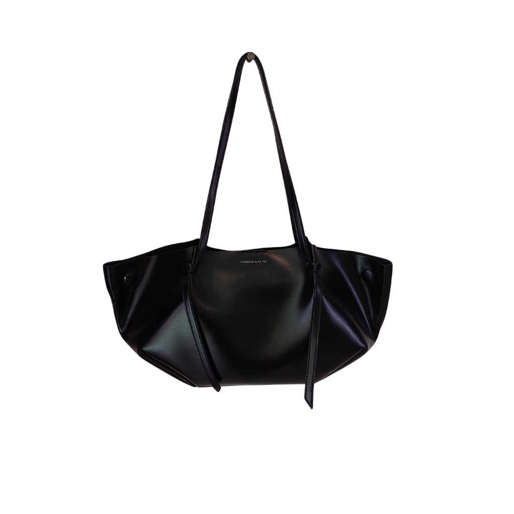 Charles & Keith Noir Calla Tote Bag | Gently Used |