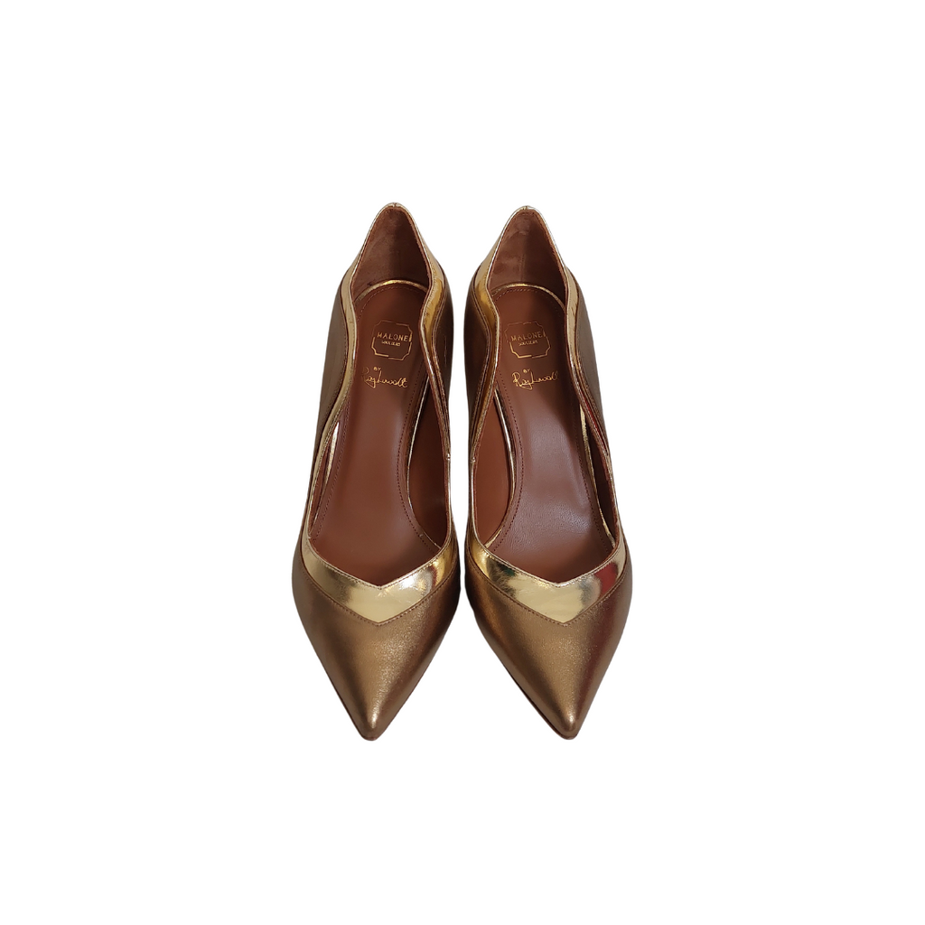 Malone Souliers Bronze/ Gold Penelope Heels | Gently Used |