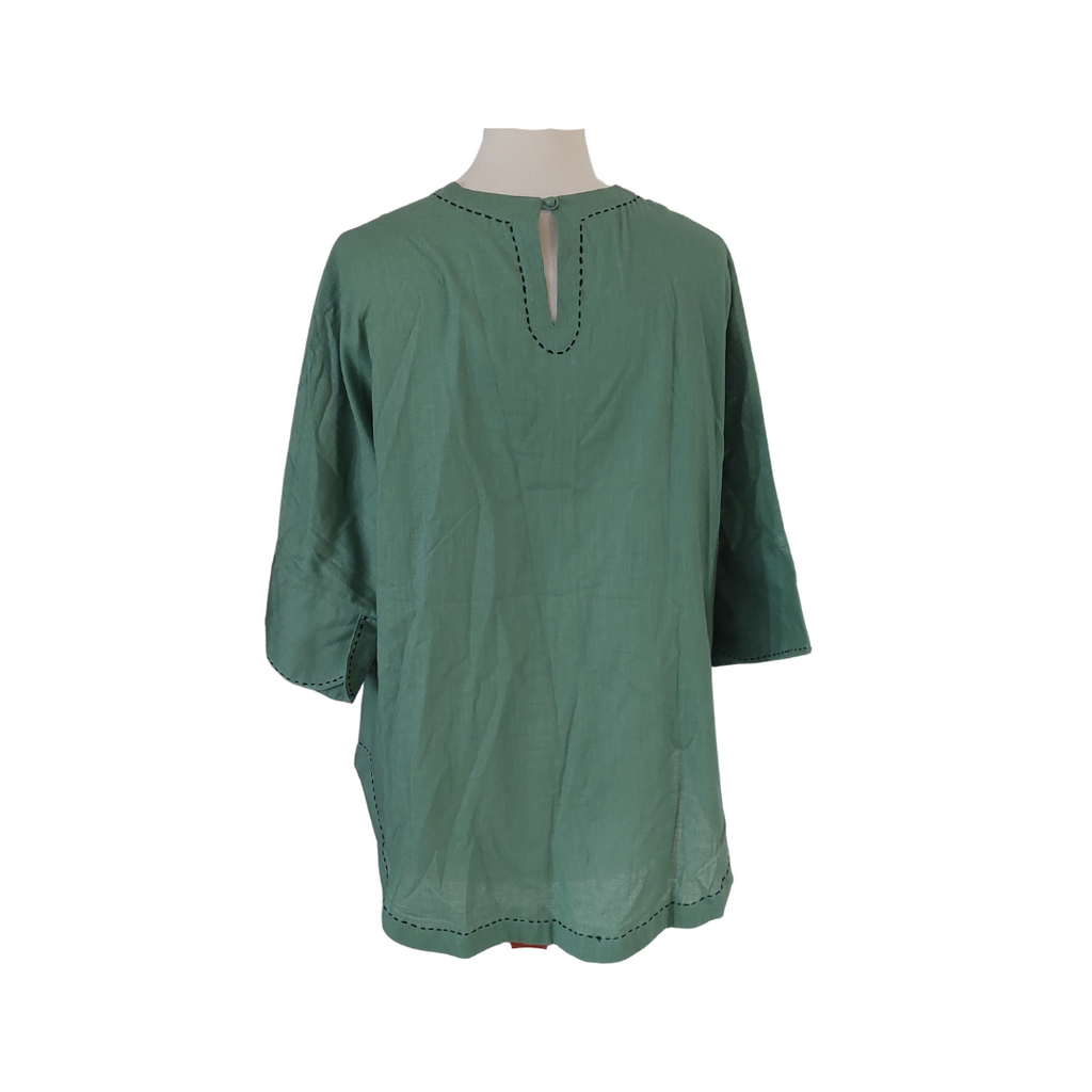 Miraka Green Round-neck Kurti | Gently Used |