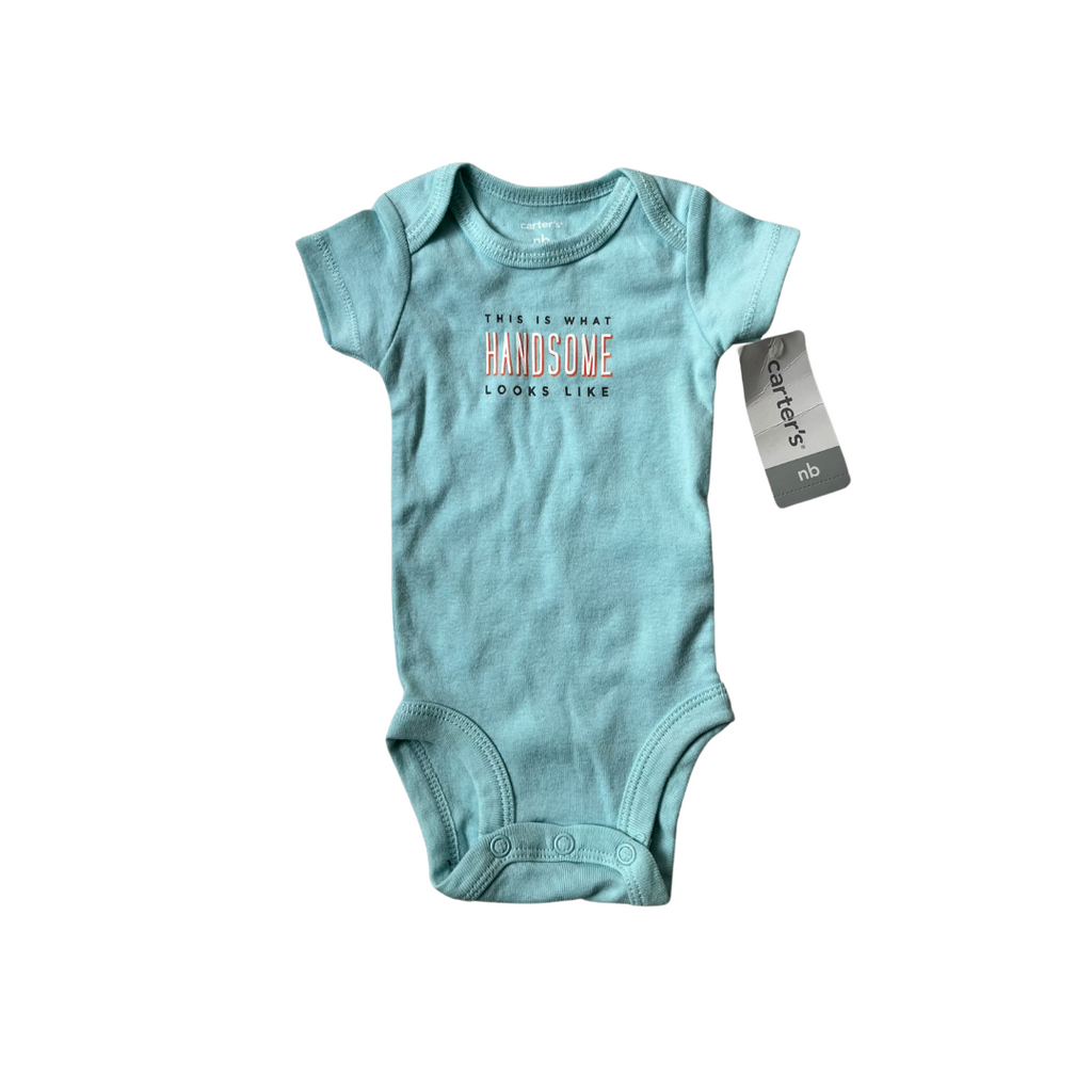 Carter's 'Handsome' Romper (Newborn) | Brand New |