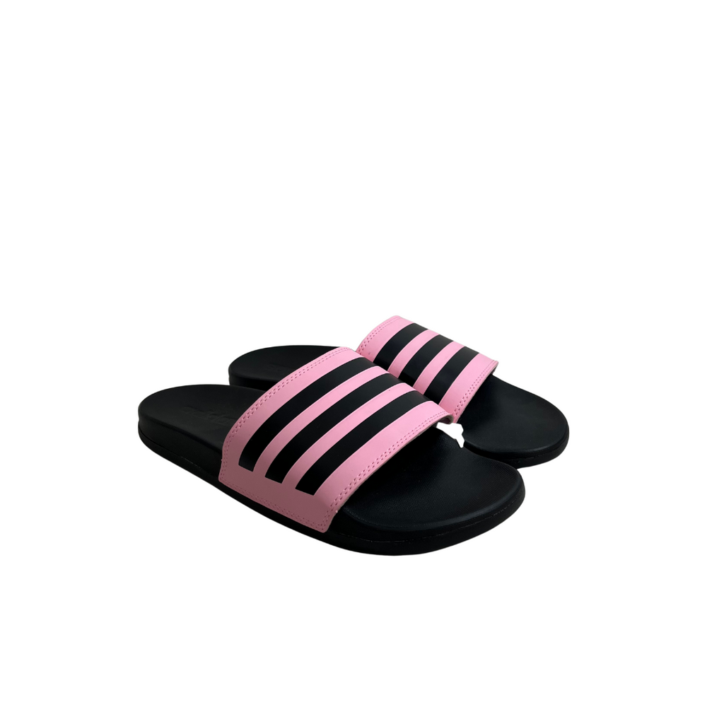 Adidas Pink & Black Adilette Comfort Slides | Brand New |