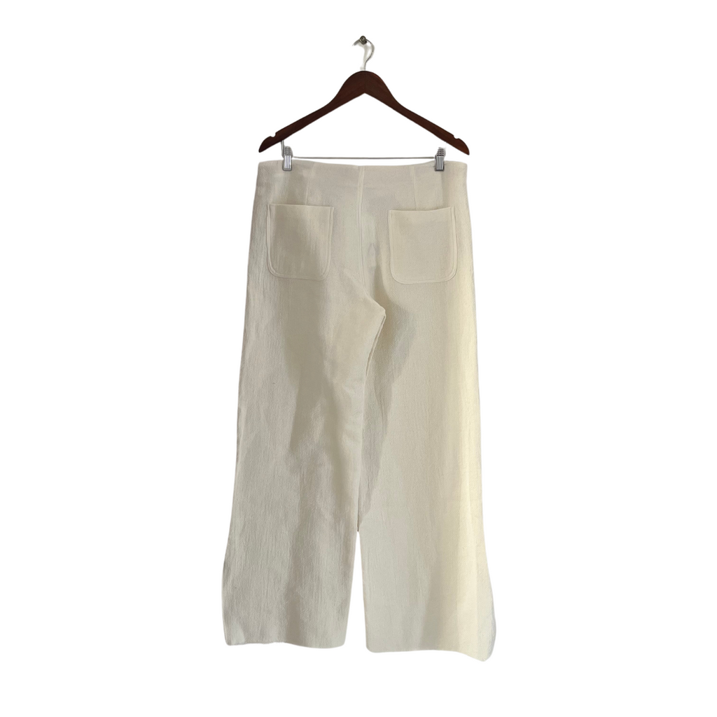 ZARA Off-white Wide-leg Pants | Brand new |