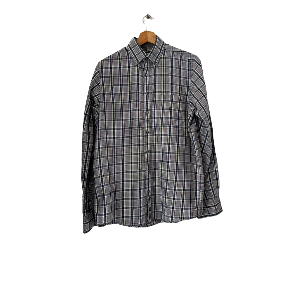 Britches Men's Grey Checked Flannel Shirt  | Pre Loved |