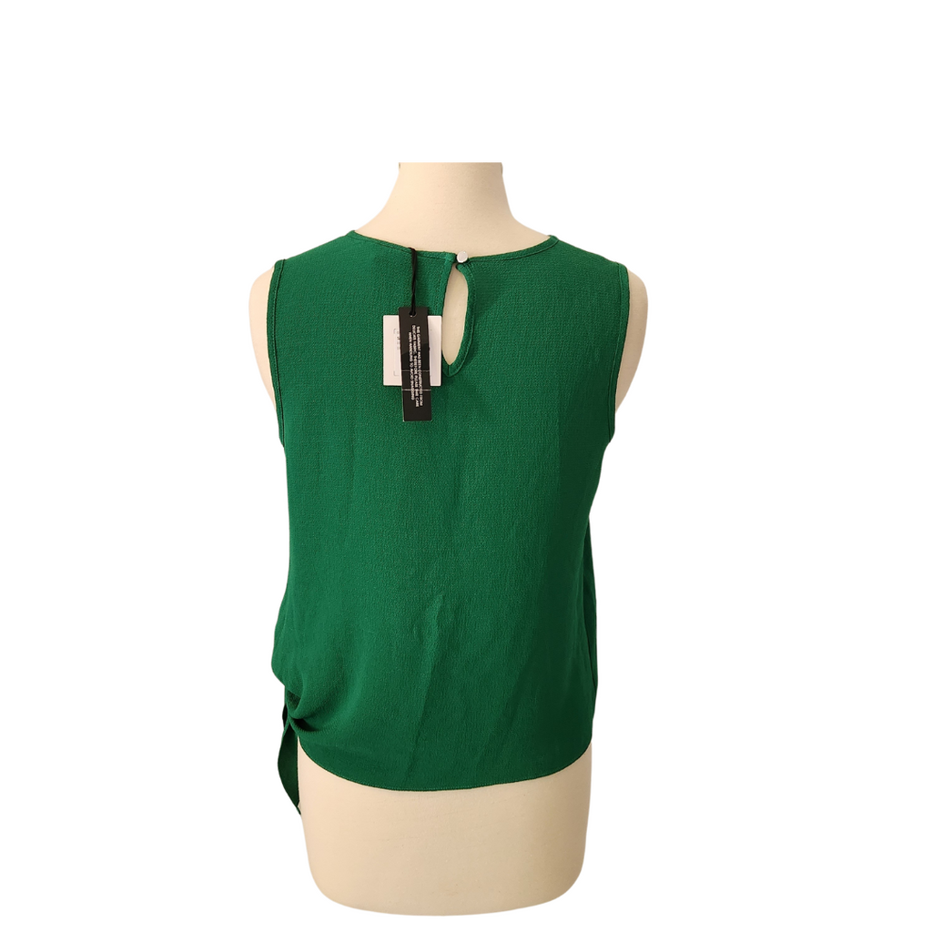 The Collection Debenhams Emerald Green Sleeveless Side-knot Top | Brand New |