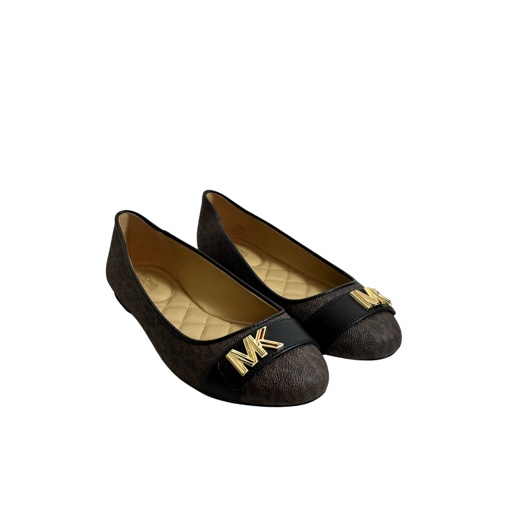 Michael Kors Brown Monogram Jilly Ballet Flats | Gently Used |