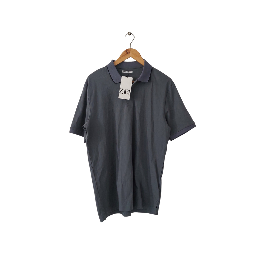 ZARA Grey Men's Polo Shirt | Brand New |