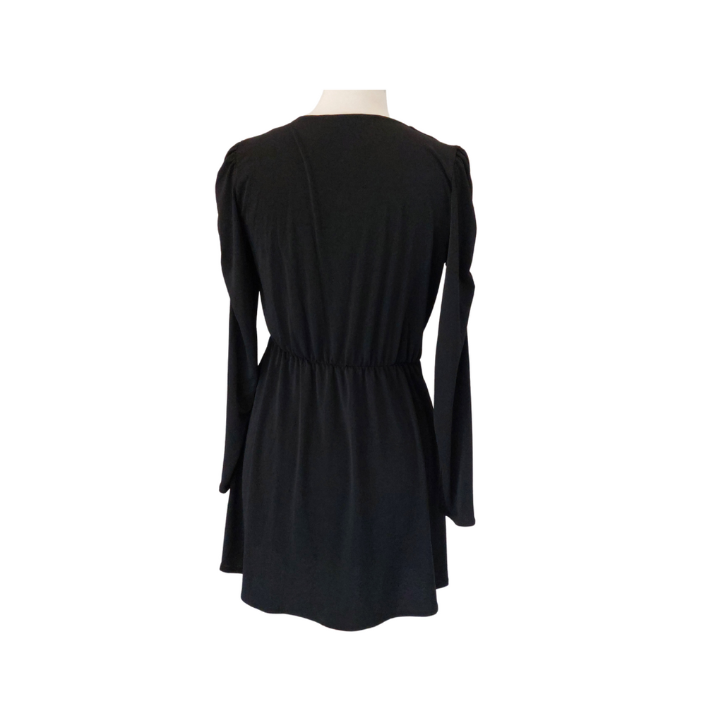 Mango Black Front Wrap Short Dress | Gently Used |