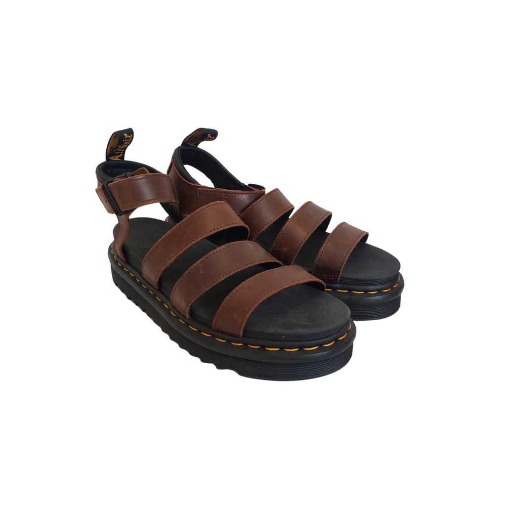 Doc Marten's Dark Brown Leather Strappy Sandals | Gently Used |