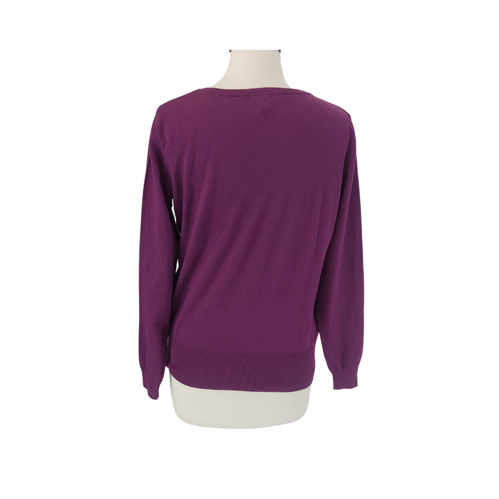 H&M Purple Thin V-neck Sweater | Brand New |