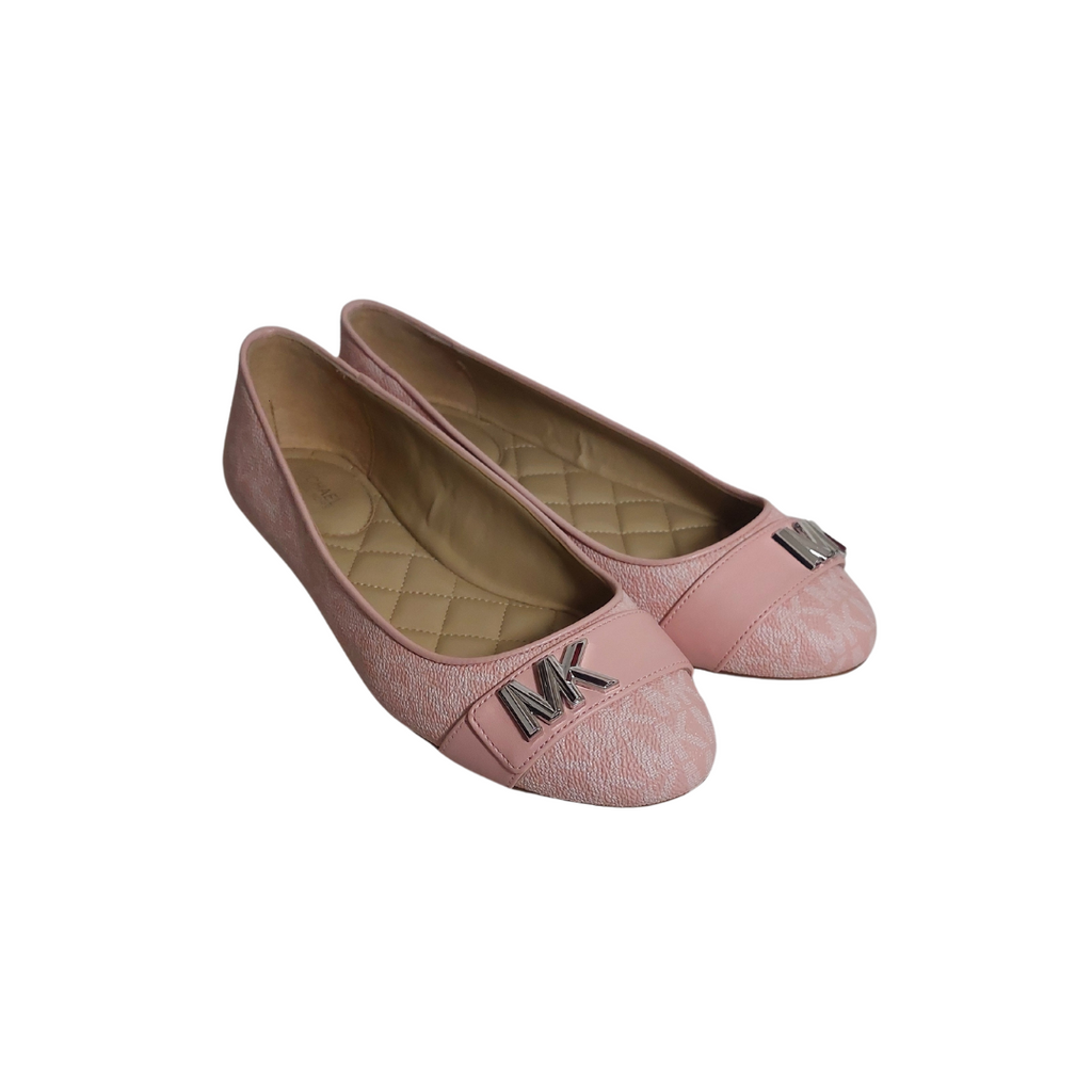 Michael Kors Pink Monogram Jilly Ballet Flats | Brand New |