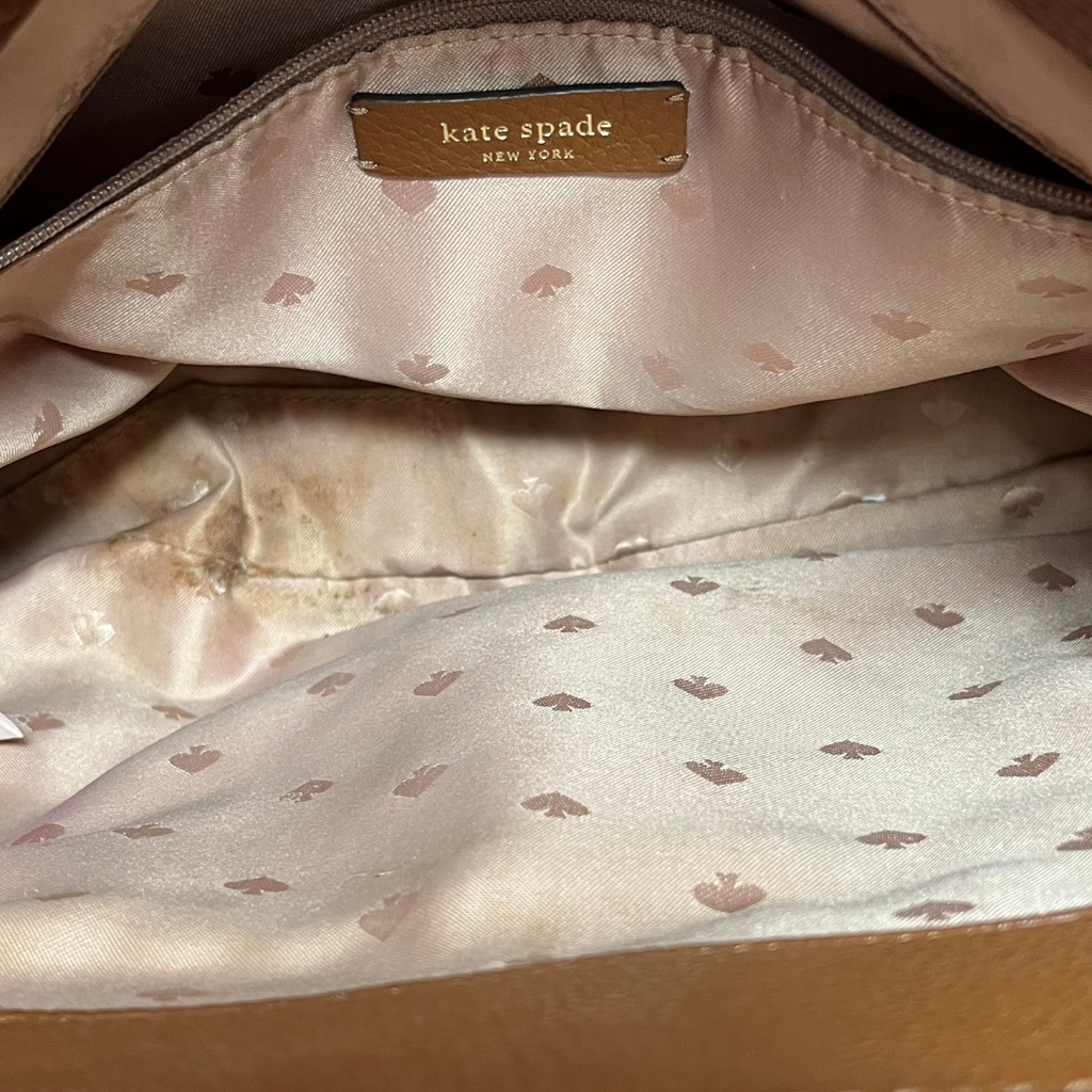 Kate Spade Tan Pebbled Leather Shoulder Bag | Pre Loved |