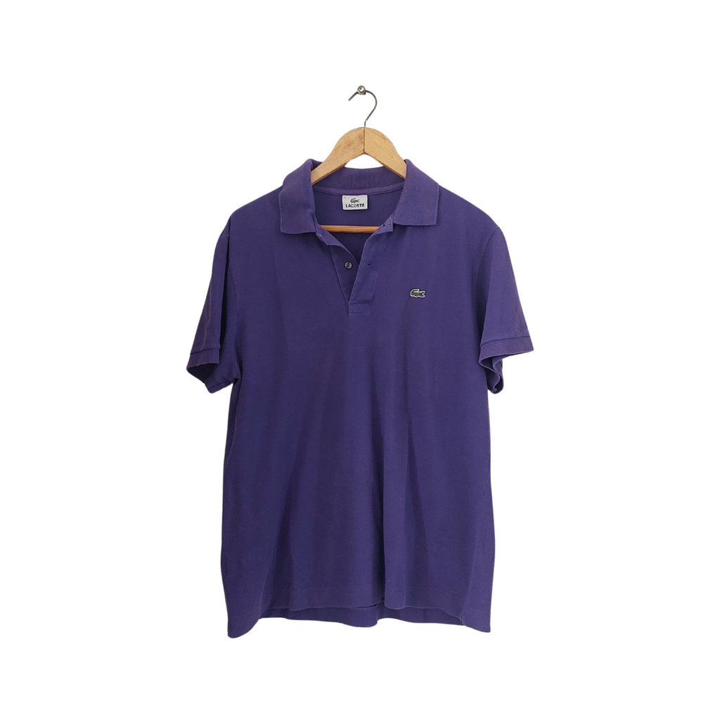 Lacoste Men's Purple 100% Cotton Polo Shirt | Pre Loved | | Secret Stash