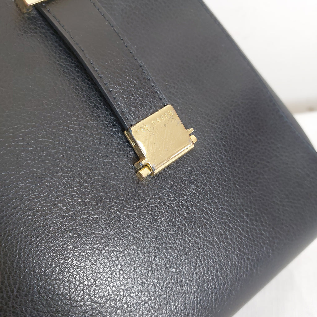 Ted Baker Black Bosine Leather Satchel | Pre Loved |