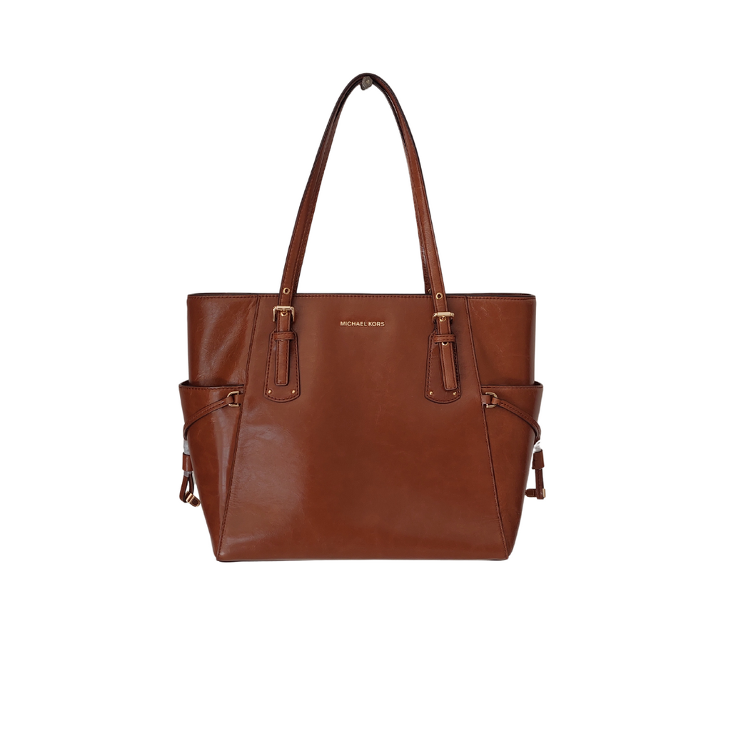 Michael Kors Tan VOYAGER Textured Tote Bag | Brand New |