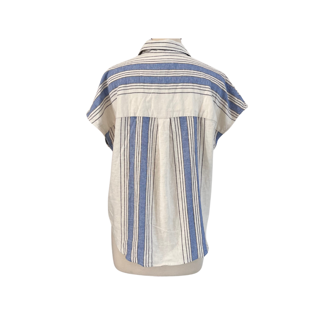 Banana Republic Cream & Blue Striped Co ord Set | Brand New |