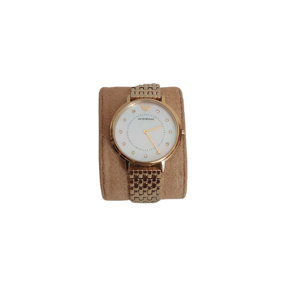 Emporio Armani Gold AR11007 Mother of Pearl Dial Watch | Gently Used |