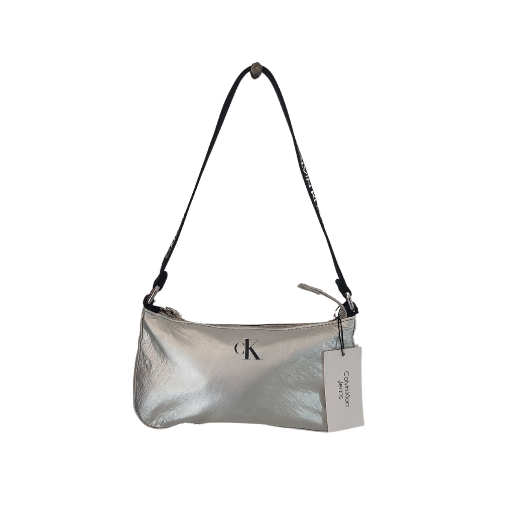 Calvin Klein Silver Metallic Festive Shoulder Bag | Brand New |