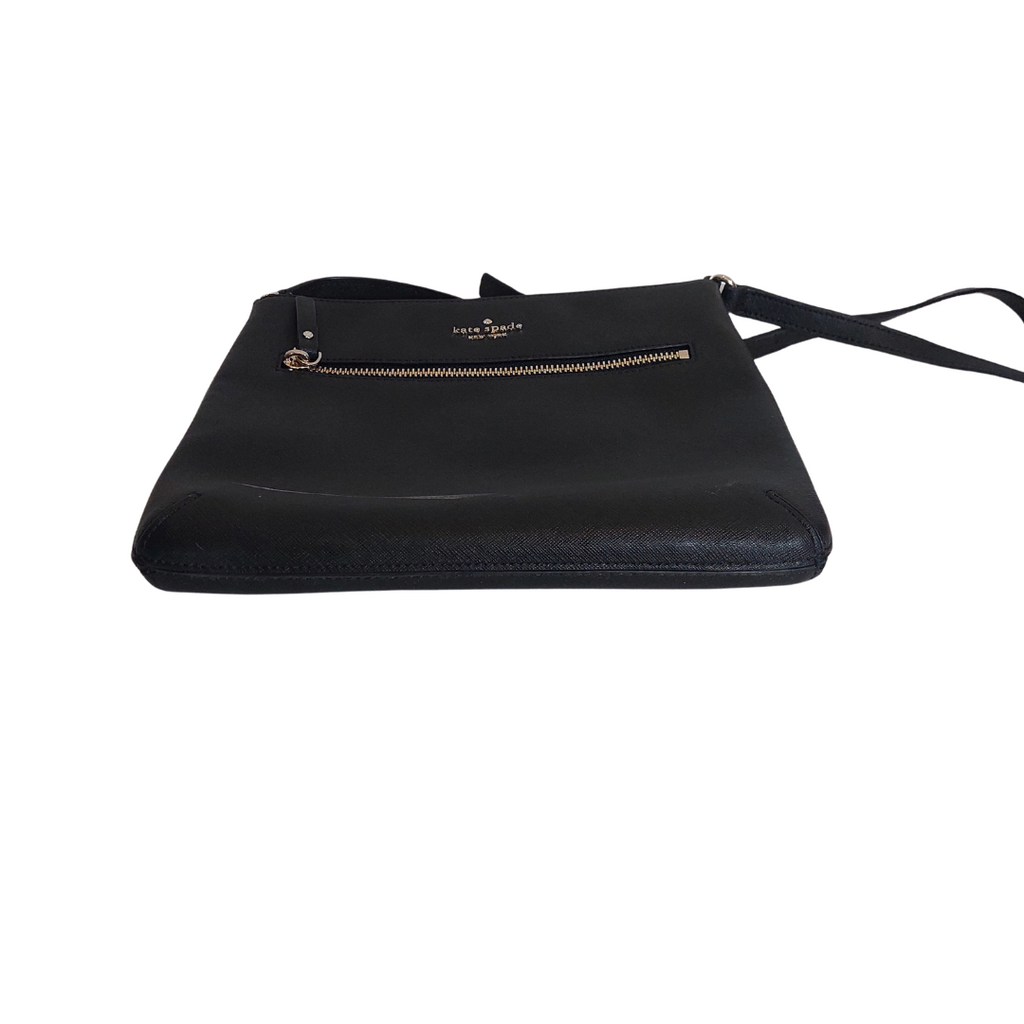 Kate Spade Black Leather Large Sadie Crossbody Bag | Gently Used |