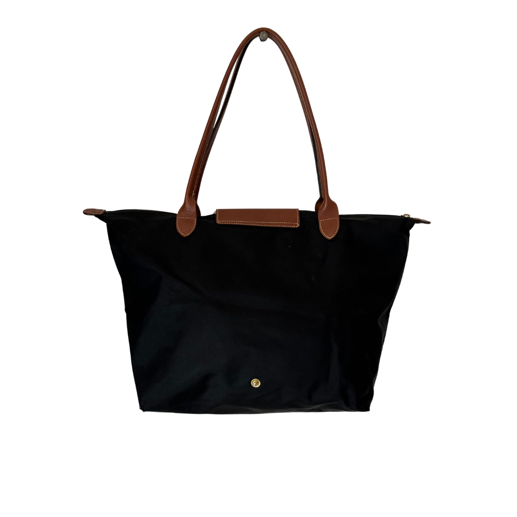 Longchamp Black Large Le Pilage Tote Bag | Pre Loved |