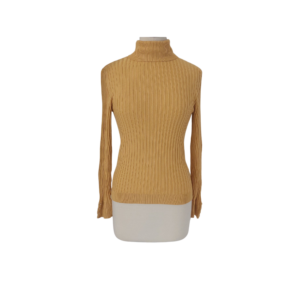 New Look Mustard Ribbed Turtle-neck Sweater | Brand New |