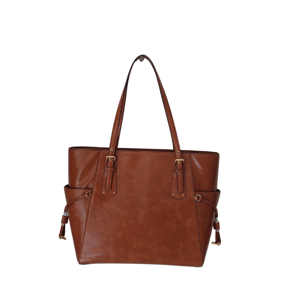 Michael Kors Tan VOYAGER Textured Tote Bag | Brand New |