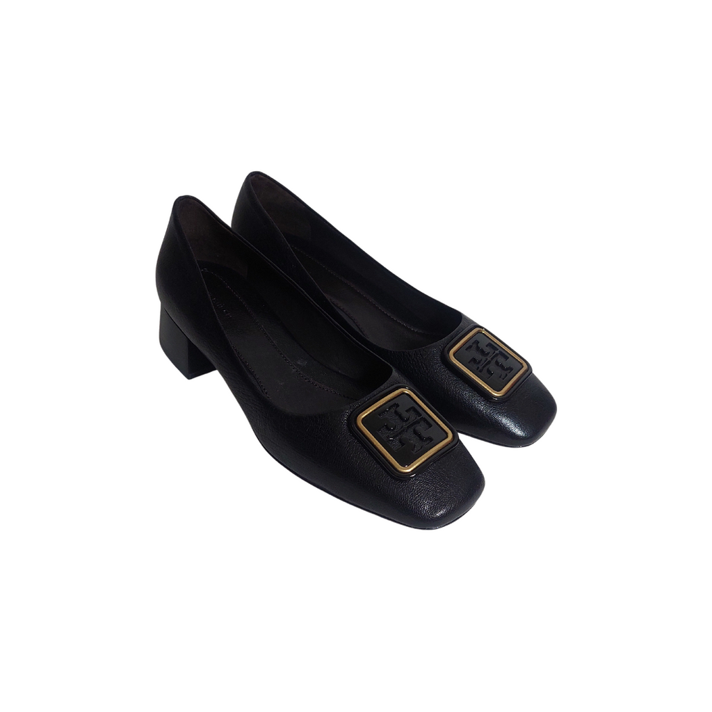 Tory Burch Black Leather Georgia Pumps | Brand New |