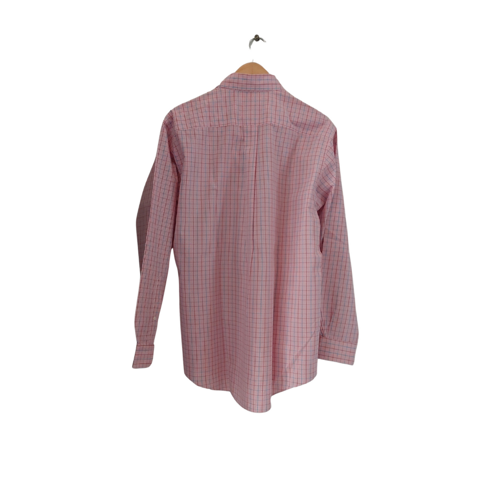 Brooks Brothers Men's Pink Checked Collared Shirt | Like New |