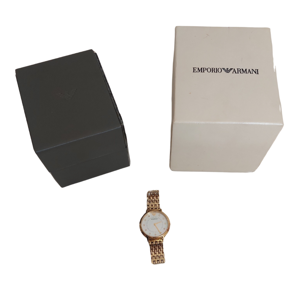 Emporio Armani Gold AR11007 Mother of Pearl Dial Watch | Gently Used |