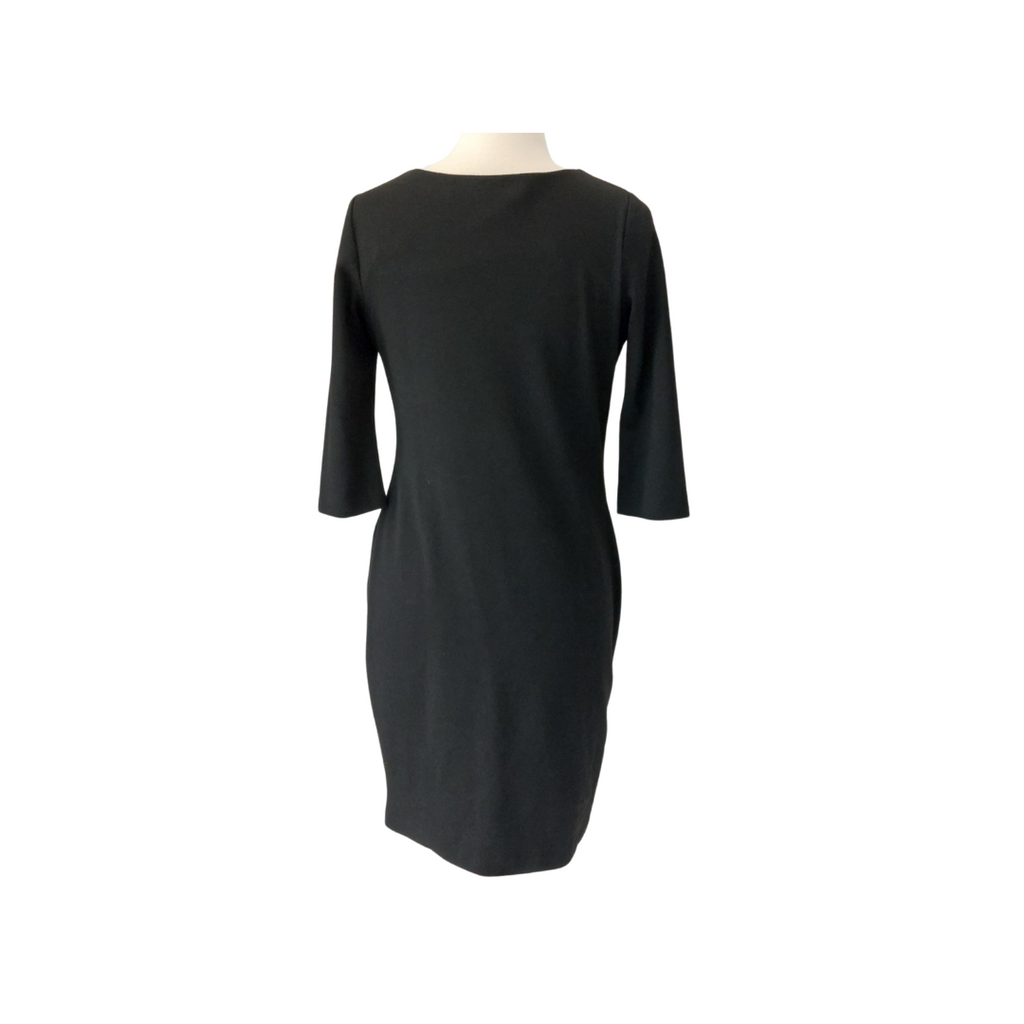 NEXT Black Knit Cinched Front Knot Midi Winter Dress | Pre Loved |