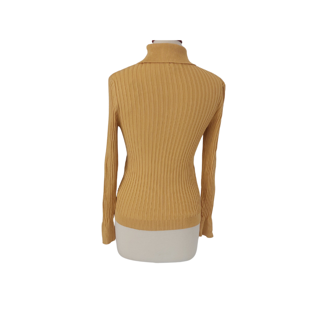 New Look Mustard Ribbed Turtle-neck Sweater | Brand New |