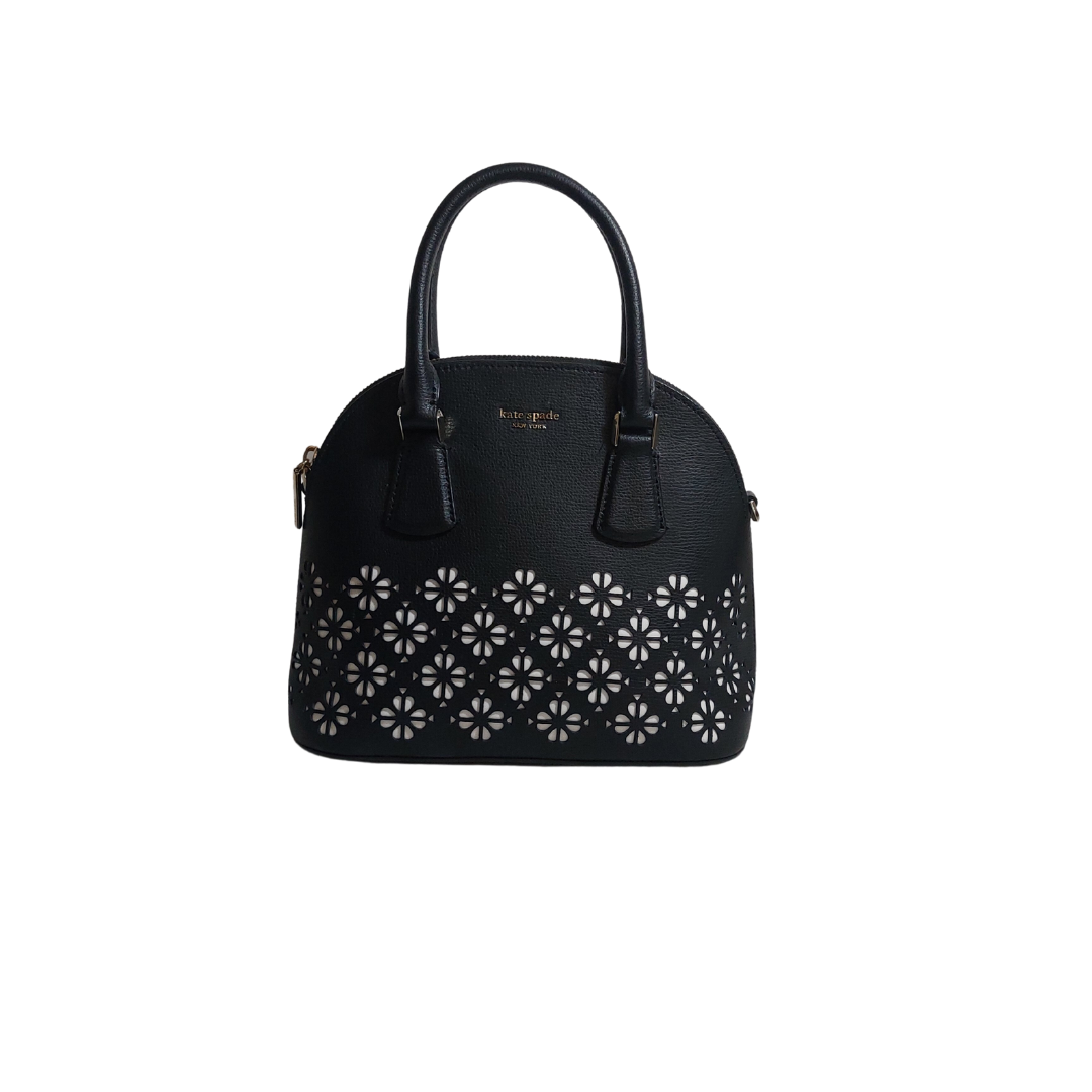 Kate Spade Black Dome Perforated Leather Tote Pre Loved