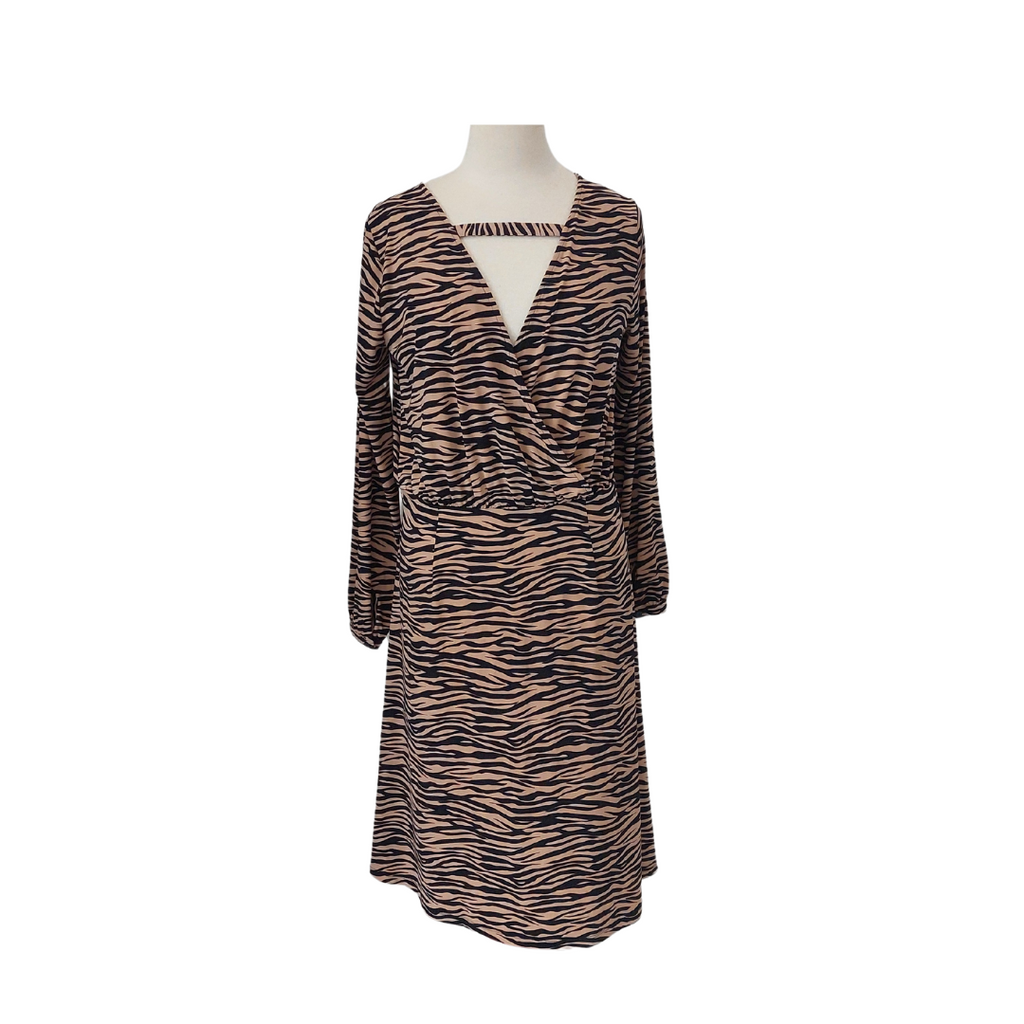 Loft By Ann Taylor Tiger Print Midi Dress | Brand New |