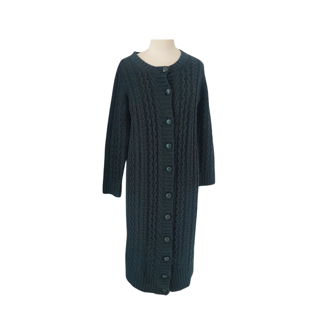 French Connection Dark Green Knit Long Sweater Dress | Pre Loved |