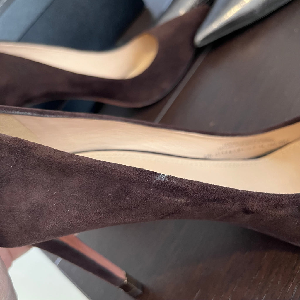 Tory Burch Brown Suede Pointed Pumps | Pre Loved |