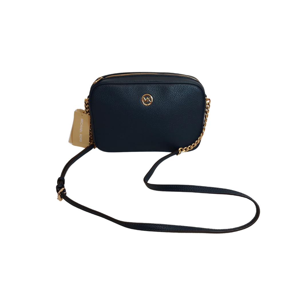 Michael Kors Navy Leather 'Fulton' Large Crossbody Bag | Brand New |