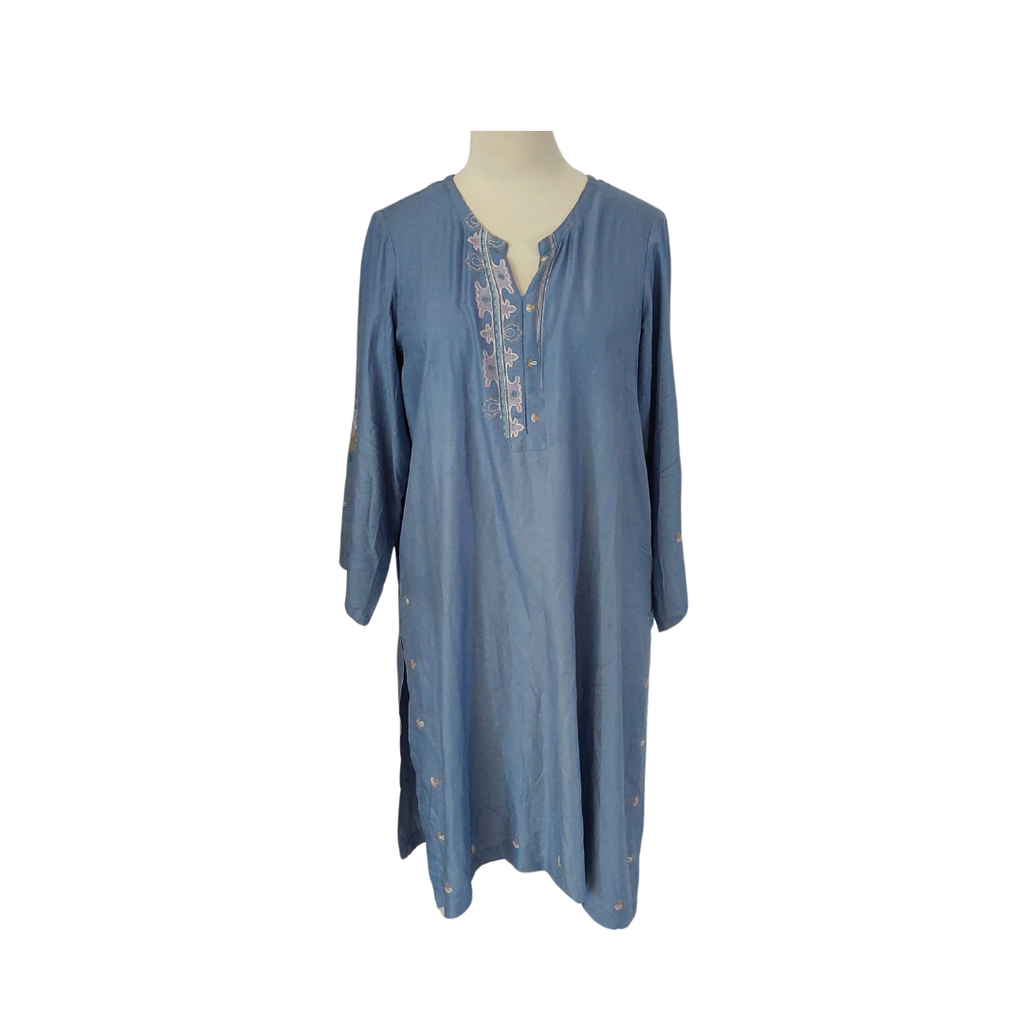 Mishkaa Lilac Thread Embroidered Kurta | Pre Loved |