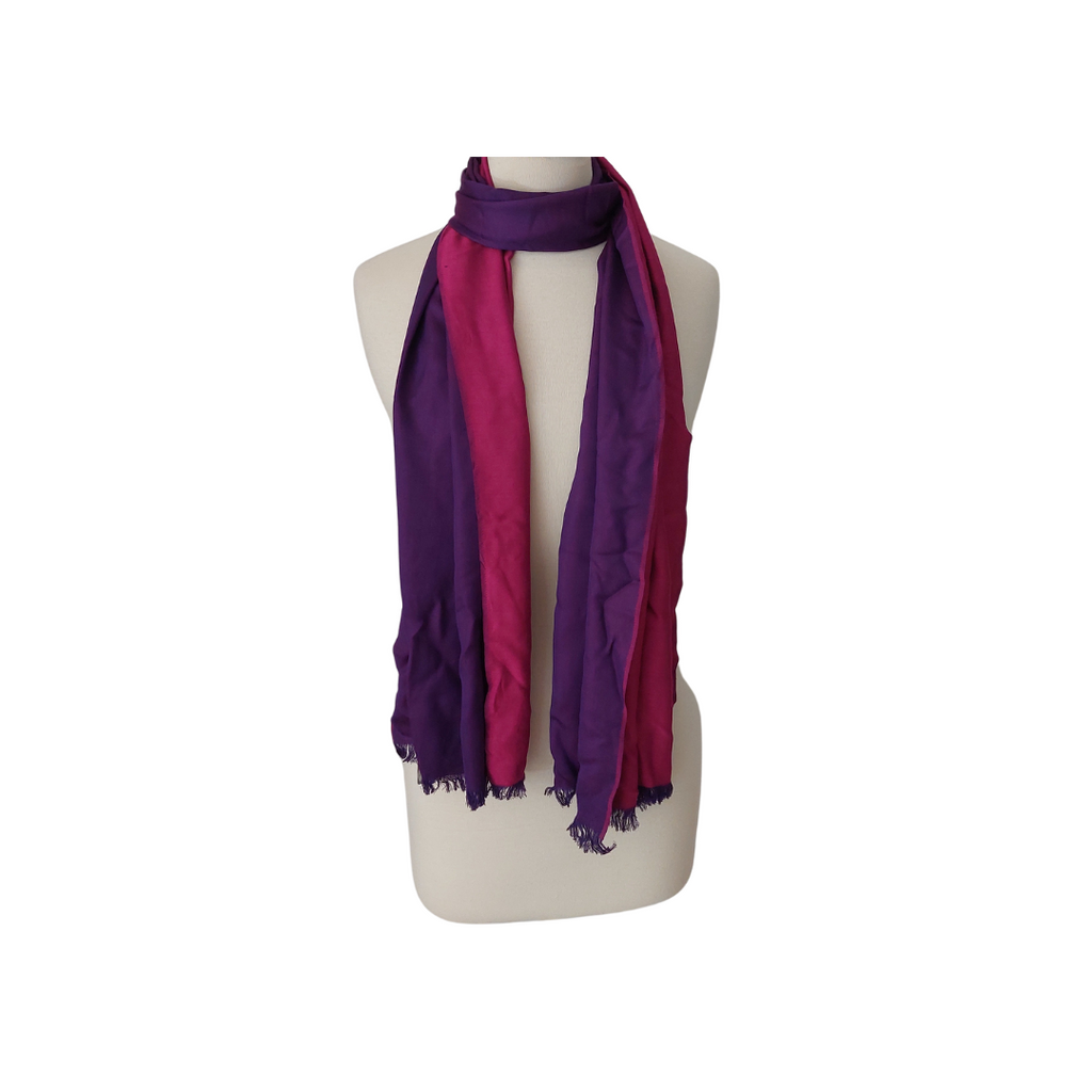 Debut Pink & Purple Viscose Reversible Stole | Brand New |