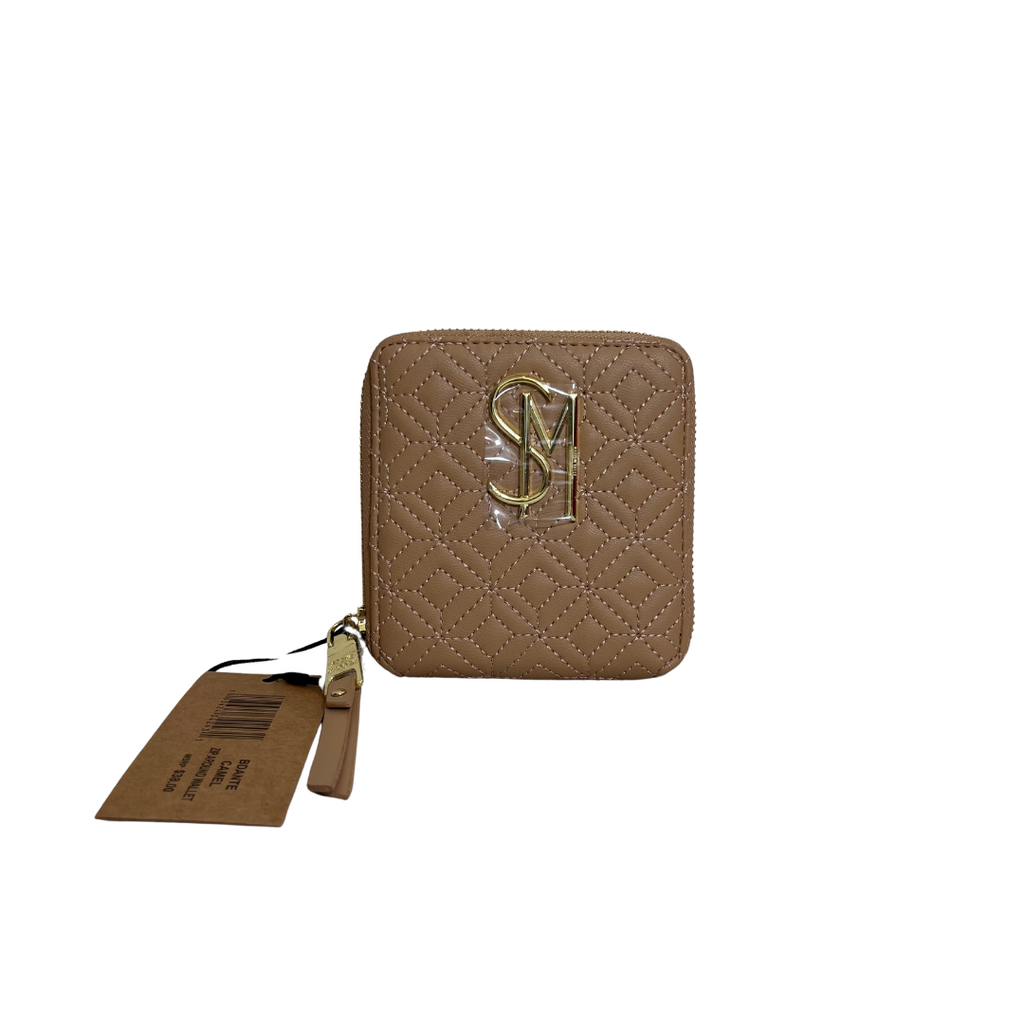 Steve Madden BDANTE Camel Zip Around Wallet | Brand New |