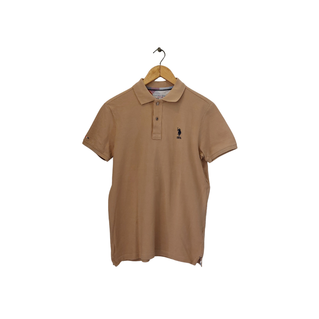 U.S Polo Association Men's Camel Polo Shirt | Pre Loved |