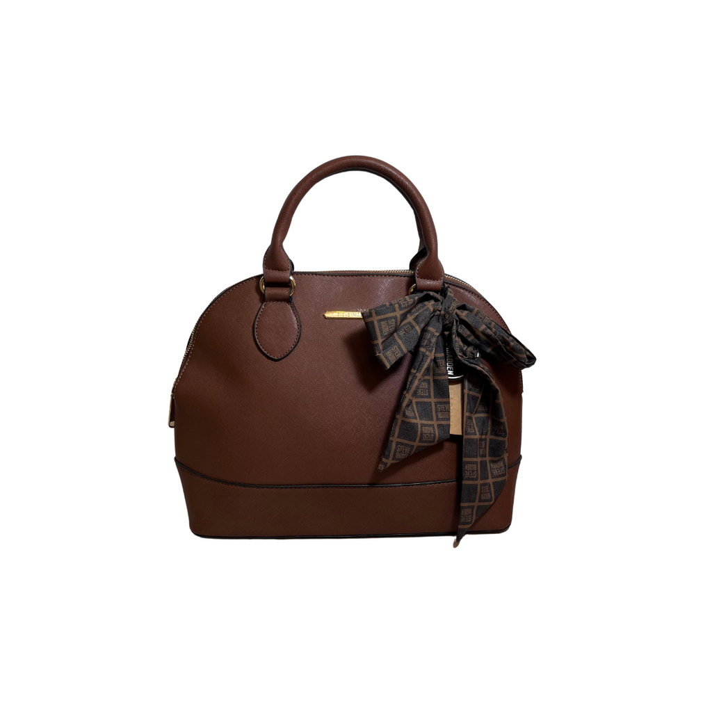 Steve Madden Cognac BRELLI Dome Handbag | Brand New |